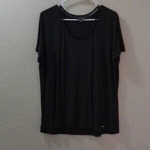 Tommy Hilfiger Black Short Sleeve Top – Women’s XL